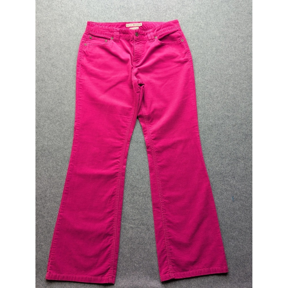 Tommy Hilfiger Women's Low Rise Boot Flare Y2K Fine Wale Corduroy Pants 12...